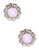 Expression Miniature Crystal Stud Earrings - Pink