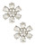 Expression Crystal Flower Stud Earrings - Silver