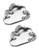 Kensie Embellished Cloud Stud Earrings - Silver