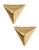 Kensie Pyramid Stud Earrings - Gold