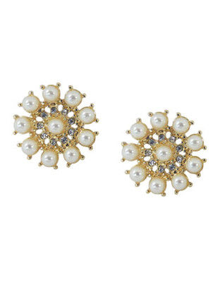 Cezanne Pearl Cluster Stud Earring - Ivory