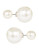 Expression Two Side Pearl Stud Earrings - BEIGE