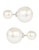 Expression Two Side Pearl Stud Earrings - Beige