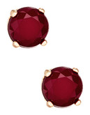 Expression Solid Stud Earrings - red