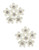 Expression Six Flower Stud Earrings - White