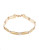 Fine Jewellery 14 K Open Link Polished Satin and Diamond Cut Finish Bracelet - YELLOW GOLD