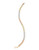 Fine Jewellery 14K Tri Colour Gold Two Row Hollow Rope Chain Bracelet - Tri Colour
