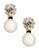 Fine Jewellery Girls 14K Pearl and Cubic Zirconia Earrings - White