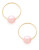 Fine Jewellery Girls 14K Pink Pearl Hoop Earrings - PEARL
