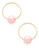 Fine Jewellery Girls 14K Pink Pearl Hoop Earrings - Pearl