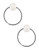 Fine Jewellery Girls 14K White Gold Pearl Hoop Earrings - White