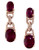 Effy 14K Rose Gold Diamond Lead Glass Filled Ruby Earrings - Ruby