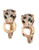 Effy 14K Rose Gold White and Black Diamond with Emerald Earrings - Emerald