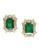 Effy 14k Yellow Gold Diamond Emerald Earrings - Emerald