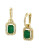 Effy 14K Yelllow Gold Diamond And Emerald Earrings - EMERALD