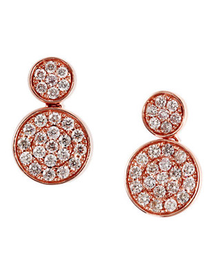 Effy 14K Rose Gold Diamond Earrings - Diamond