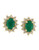 Effy 14K Yellow Gold Emerald & Diamond Earrings - Emerald
