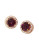 Effy 14K Rose Gold Diamond And Rhodolite Earrings - DARK RED
