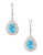Effy 14K White Gold Diamond And Blue Topaz Earrings - BLUE TOPAZ