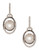 Fine Jewellery Diamond and Pearl Swirl Drop Earrings - White