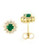 Effy 14K Yellow Gold Diamond And Emerald Stud Earrings - Emerald