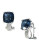 Effy 14K White Gold Diamond And London Blue Topaz Earrings - TOPAZ
