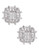 Fine Jewellery 14K Rhodium Plated White Gold Square 0.33ct Diamond Stud Earrings - Diamond