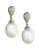 Effy Freshwater Pearl Drop Earrings with Diamonds - Pearl