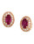 Effy 14K Rose Gold Diamond Lead Glass Filled Ruby Earring - Ruby
