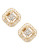 Fine Jewellery 14K Yellow Gold Square 0.20ct Diamond Earrings - DIAMOND