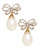 Fine Jewellery 10Kt Yellow Gold Bow Earring With 10 to 8mm Freshwater Pearls And Diamonds - PEARL