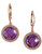 Effy 14K Rose Gold Diamond and Amethyst Earrings - AMETHYST