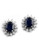 Effy 14 K White Gold Diamond Sapphire Earrings - Sapphire