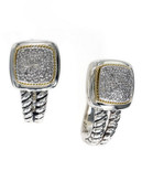 Effy 18k Yellow Gold and Silver Diamond Earrings - Diamond