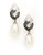 Town & Country Sterling Silver Black And White Freshwater Pearl Earrings - Pearl