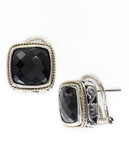 Effy 18k Yellow Gold and Silver Onyx Earrings - Onyx