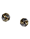 Fine Jewellery 14 Karat Two Toned Gold Love Knot Earrings - Two Tone
