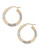Fine Jewellery 14K Yellow And White Gold Diamond Cut Hoop Earrings - Yellow Gold