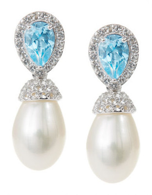 Fine Jewellery Sterling Silver Pearl Drop Earrings - Pearl