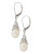 Fine Jewellery 10K White Gold Diamond And 10mm Pearl Earrings - WHITE GOLD