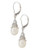 Fine Jewellery 10K White Gold Diamond And 10mm Pearl Earrings - White Gold