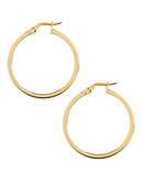 Fine Jewellery 14K Yellow Gold Square Polished Hoop Earrings - Yellow Gold