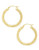 Fine Jewellery 14Kt Diamond cut Hoops - Gold
