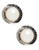 Town & Country Sterling Silver Black And White 8mm Freshwater Pearl Earrings - Pearl