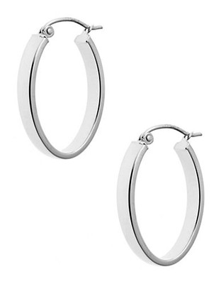 Fine Jewellery Hoop Earrings - White Gold
