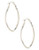 Fine Jewellery 14K White Gold Diamond Cut Wavy Hoop Earrings - White Gold