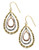 Fine Jewellery 14Kt Tri Colour Gold Textured Teardop Earrings - Tri Colour Gold