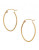 Fine Jewellery 14KT Yellow Gold High Polished 4x16x24mm Hollow Tube Oval Shaped Hoops - YELLOW