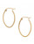 Fine Jewellery 14KT Yellow Gold High Polished 4x16x24mm Hollow Tube Oval Shaped Hoops - Yellow