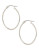 Fine Jewellery 14 White Gold Polished Wave Hoop Earrings - WHITE GOLD